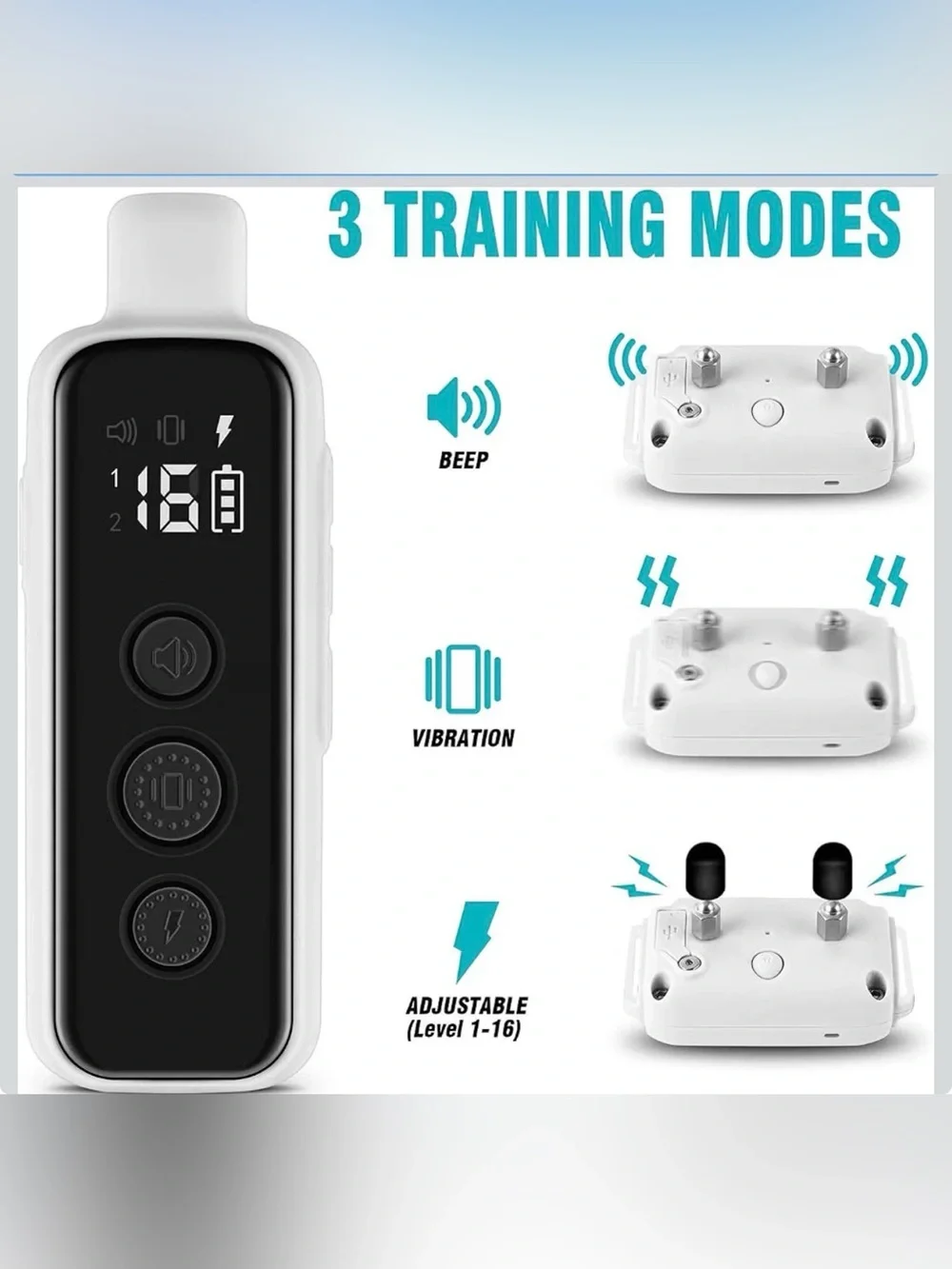 Bousnic Waterproof Dog Shock Collar for 2 Dogs - (8-120lbs)